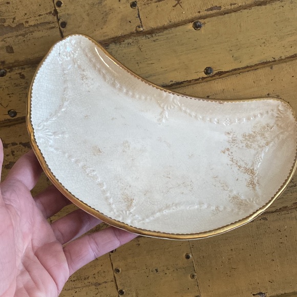 VINTAGE BOHO CRESCENT MOON HANDCRAFTED JEWELRY TRAY TRINKET DISH MISC - Picture 7 of 9